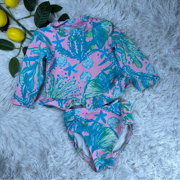 Lilly Pulitzer Swim Lilly Pulitzer Toddler 2t Rashguard 2 Piece